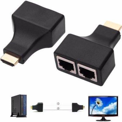 Extensor Hdmi até 30 Metros Via Cabo De Rede Utp Rj45 PAR