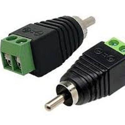 Conector RCA macho com borne