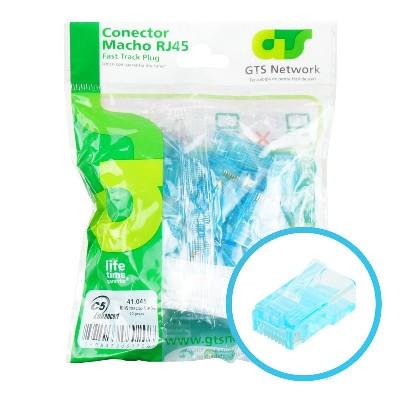 Conector Rj45 Gts Network Azul Caixa Com 20 Unidades