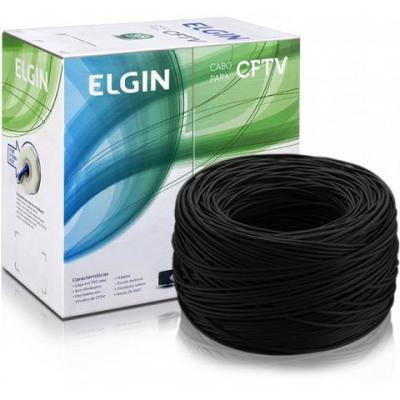 Cabo De Rede 4 pares Elgin Utp Cat5 Cftv 305m Preto COBREADO