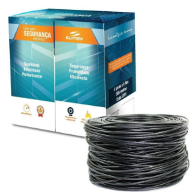 CABO DE REDE SUMAY NETWORK CAT5E PRETO CAIXA COM 305M