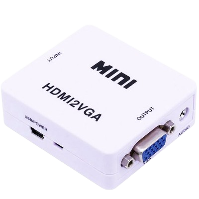 ADAPTADOR HDMI PARA VGA 1080P  VÍDEO E ÁUDIO